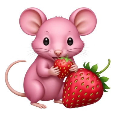 pink rat strawberrys sticker