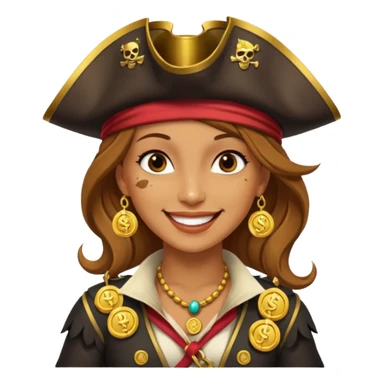 Lady Pirate With Coins sticker