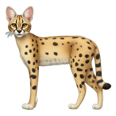 African Serval Cat Full Body sticker