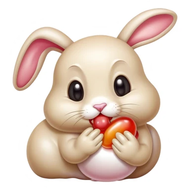 Jelly bean eating a rabbit  sticker