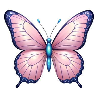 light pink butterfly with sparkles sticker