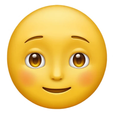 classic emoji face with faint glow surrounding it, Apple style sticker