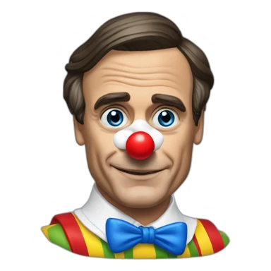 Jair Bolsonaro with blue eyes dressing as a clown sticker