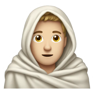 Pale guy covered in blanket sticker