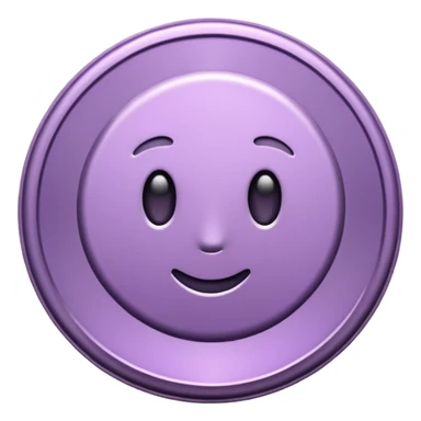 I need you to recreate this image exactly as is but make the color of the coin a ver light purple hue give me three options with different hues of purple sticker
