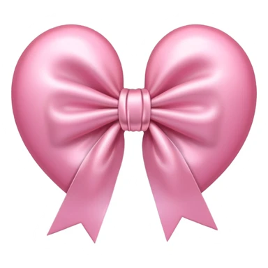 pink heart with light pink bow sticker