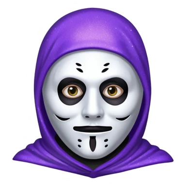 Glitter Purple and Cian police with ghostface mask sticker