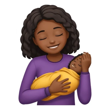 Black girl choking herself and smiling with closed eyes  sticker