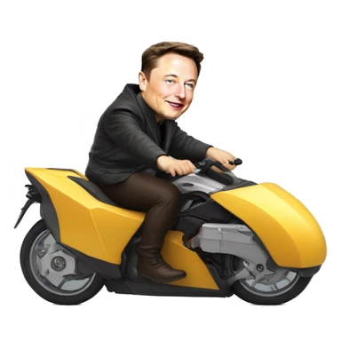 Elon Musk riding on Hamster  sticker