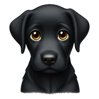 Black lab puppy sticker