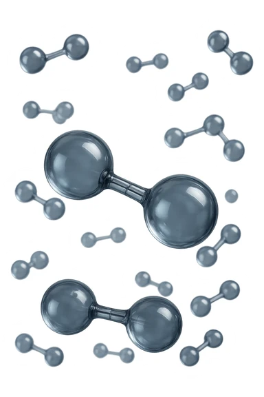 molecole di ossigeno che volano realistiche  sticker