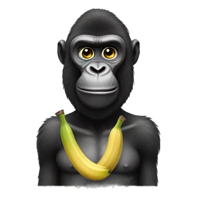 Emoji Seeker gorilla banana sticker