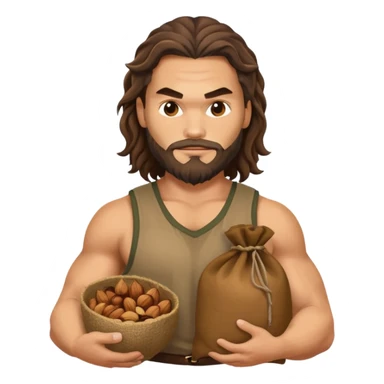 Jason mamoa holding a sack of nuts sticker