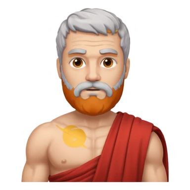 ancient greek with grey beard sticker
