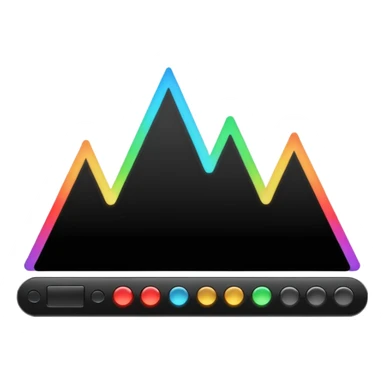 full black audio spectrum, the spectrum is white sticker