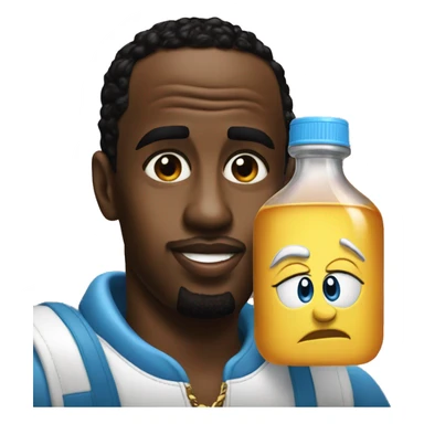 P diddy and baby oil bottle sticker