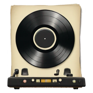 stack of vintage vinyl records sticker