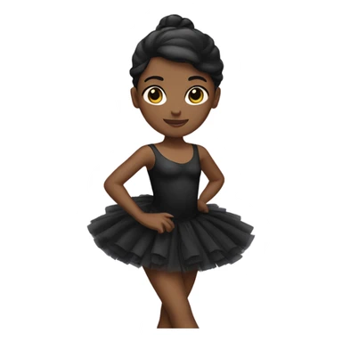 black Ballerina dress black bow sticker
