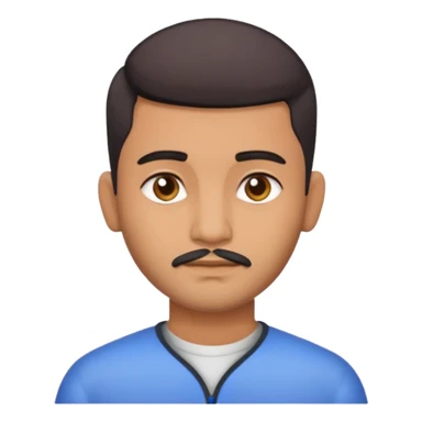 Indian man 25 years old fade hair cut no mustache sticker