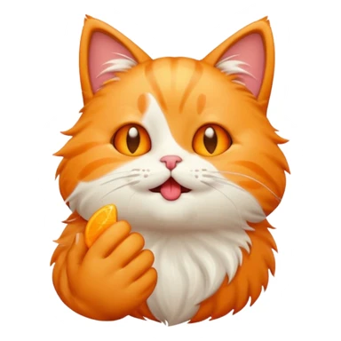 A cute cat emoji blowing a kiss with a little bite sticker