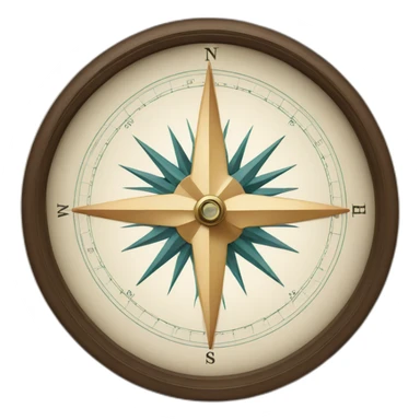 compass pointing nord sticker