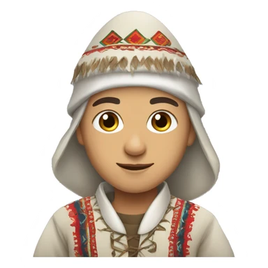 A person dressed in a traditional ingush costume. sticker