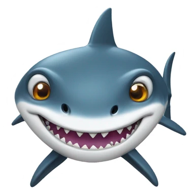 Shark with star eyes sticker