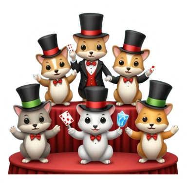 magician animals sticker