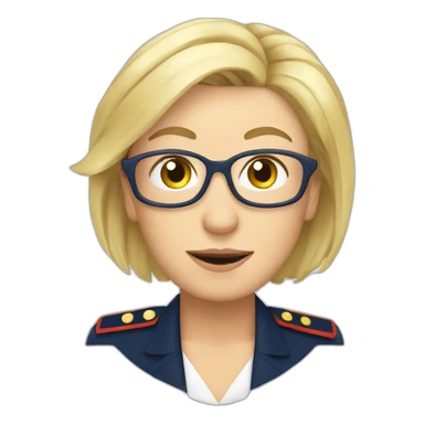 Marine Lepen croix sticker