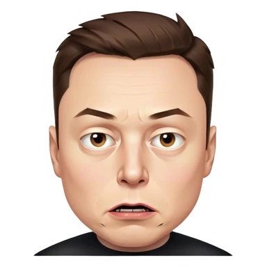 Elon Musk 2010 angry photorealistic sticker