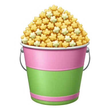 original popocorn emoji but the bucket is pink and green sticker