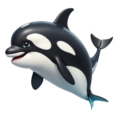 Cinematic Comical orca Portrait Emoji, Head tilted dramatically with an exaggeratedly shocked expression, featuring a sleek black-and-white body with wide, comically expressive eyes full of playful disbelief and animated flippers, Simplified yet hilariously expressive features, highly detailed, glowing with a slightly sassy oceanic glow, high shine, dramatic yet playful, stylized with an air of cheeky marine mischief, soft glowing outline, capturing the essence of a meme-worthy orca that looks ready to make waves with its hilariously dramatic antics! sticker