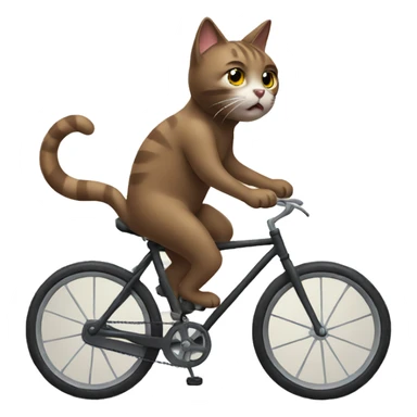 Cat riding a bike sticker