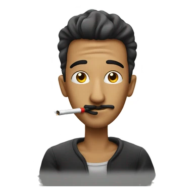 The guy smokes a hookah sticker