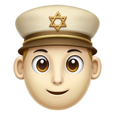a cashew nut wearing a Jewish yamaka hat sticker