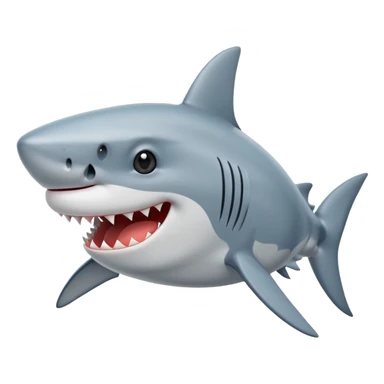 Shark winking blowing a kiss sticker