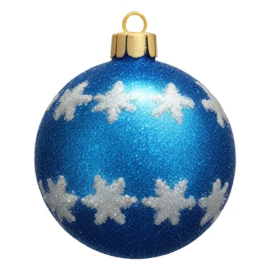 Blue glittering Christmas ornament ￼ sticker