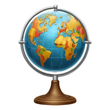 globe on an empty chalkboard sticker