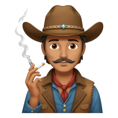 Vaquero fumando sticker