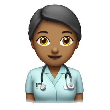  Female physiotherapist assistant without stethoscope sticker