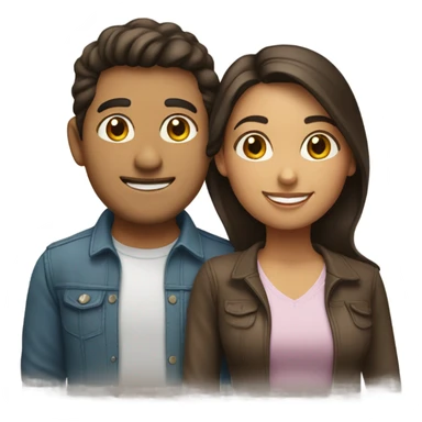 Hispanic couple sticker