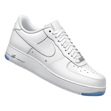 White Nike Air Force 1 sneaker with clean design and Nike swoosh sticker