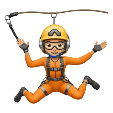 extreme sports lover face bungee jumping sticker
