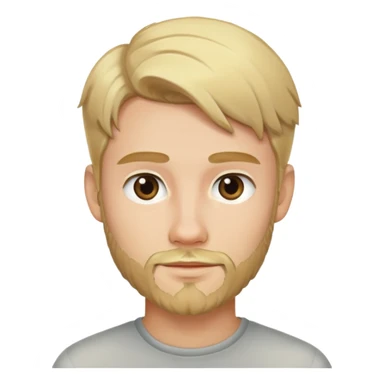 young man with blonde hair and soft beard sticker