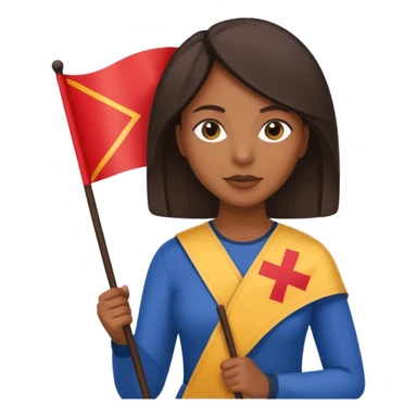 flat Flag holder black woman sticker