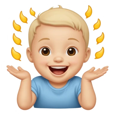 A baby laughing joyfully sticker
