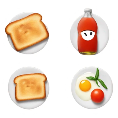 Toasts tomate and oil breakfast sticker