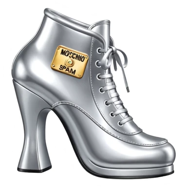 Moschino spam can shoe sculpture  sticker