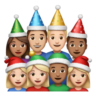 christmas emoji photobooth lets party sticker