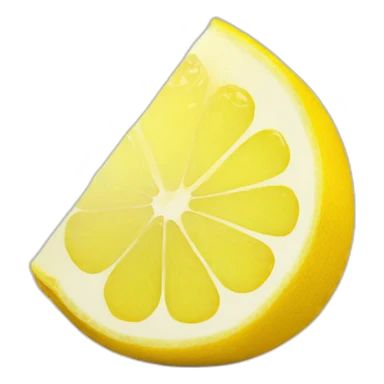 Slice of lemon with a cute face sticker